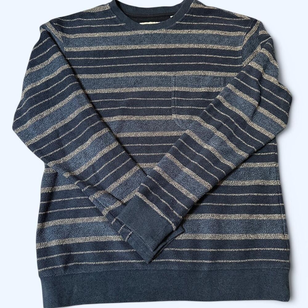 * Vissla Navy Striped Crewneck Sweater (Size M)